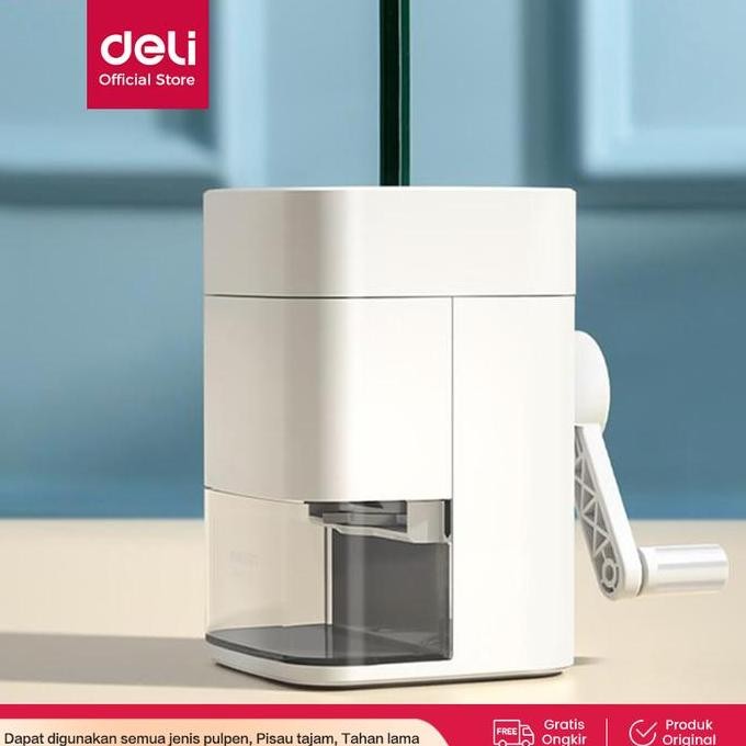 

Deli Rautan Pensil Putar / Rotary Pencil Sharpener Light Grey 71172 Alat Stationery Co