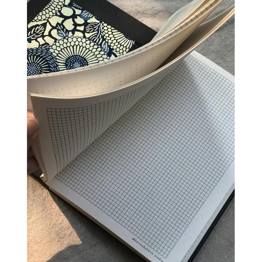 

New Product - The Black Blossom Notebook With Japanese Handprint Paper Kiarastoreku