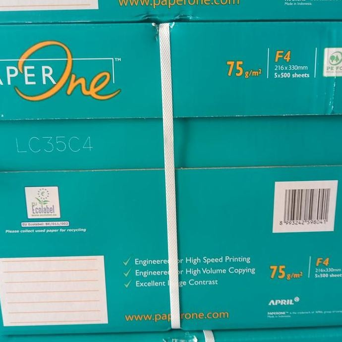 

New Product - Kertas Hvs Putih Print Fotokopi A4 75, A4 80, F4 75, F4 80 Paper One Kiarastoreku