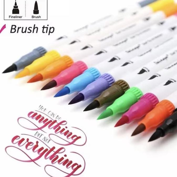 

New Product - 100 Warna Dual Tip Brush Marker Pen Magicfly Watercolour Lukis Sketsa Kiarastoreku
