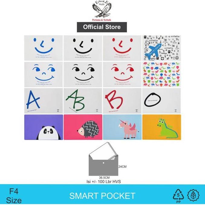 

Tomex Map Plastik Kancing Motif Opaque Folio (F4) / Smart Pocket / Map Dokumen Isi 6 Pcs Co
