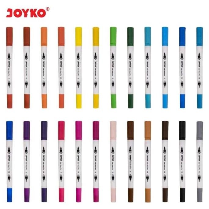

New Product - Brush Pen / Color Brush Pen Joyko 24 Warna Clp 07 (Set) Kiarastoreku