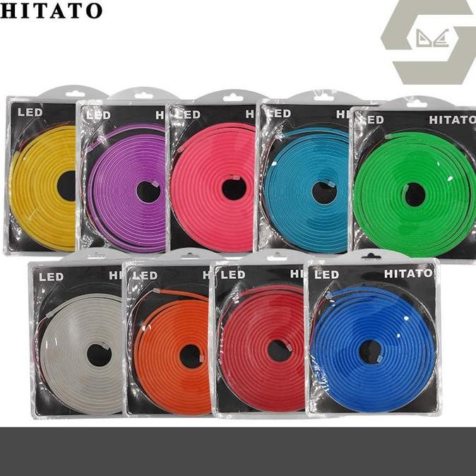 Lampu LED Neon Flex / Neon Flexible Strip Lht 2835 5m DC 12V HITATO