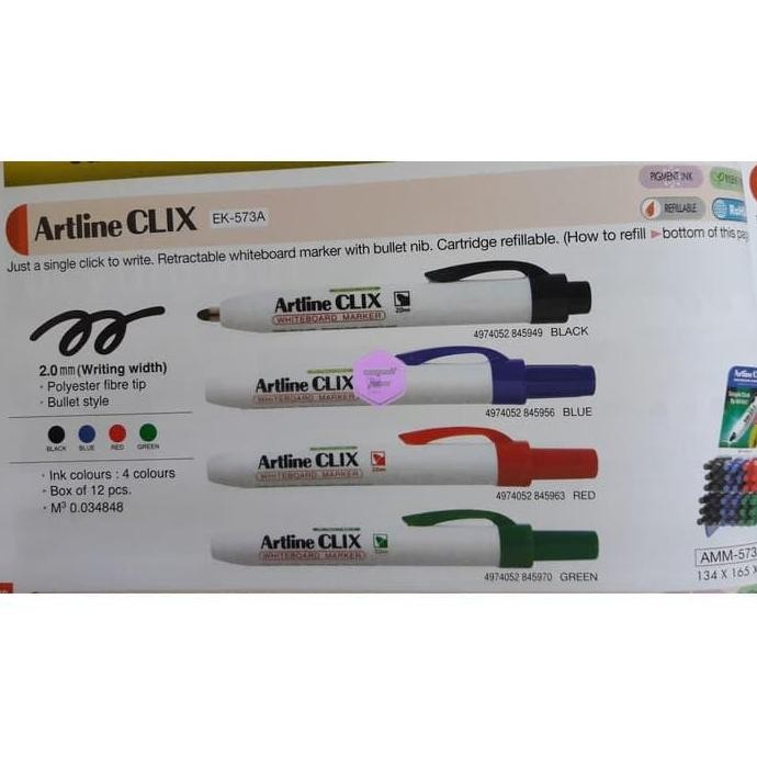 

Spidol Whiteboard Artline Clix Ek-573A Co