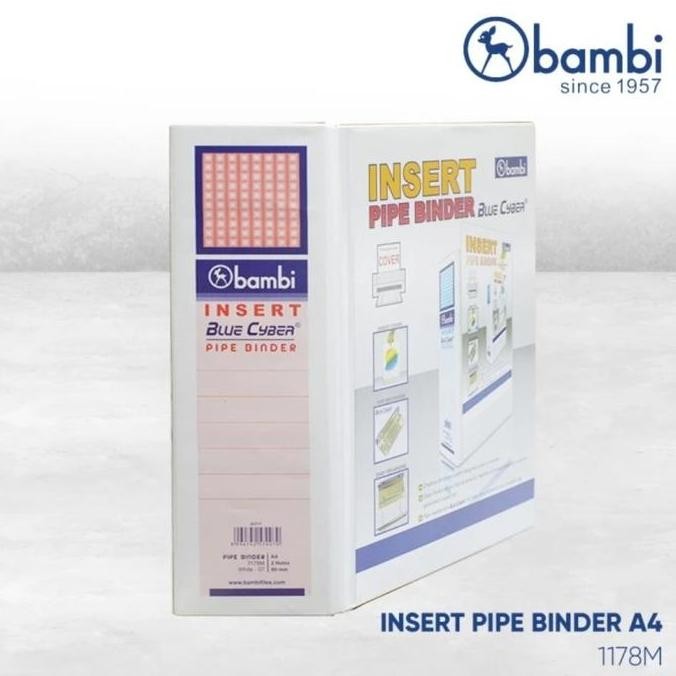 

Ordner Bambi A4 80Mm Insert Pipe Binder 1178M Putih Per 1 Pcs Co