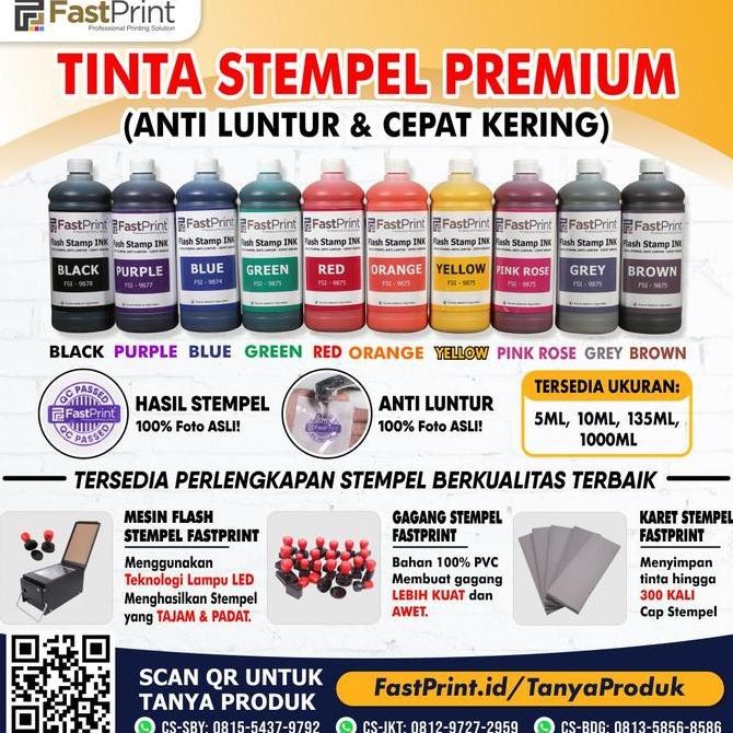 

Fast Print Tinta Stempel Flash Warna Anti Luntur 1000 Ml Co