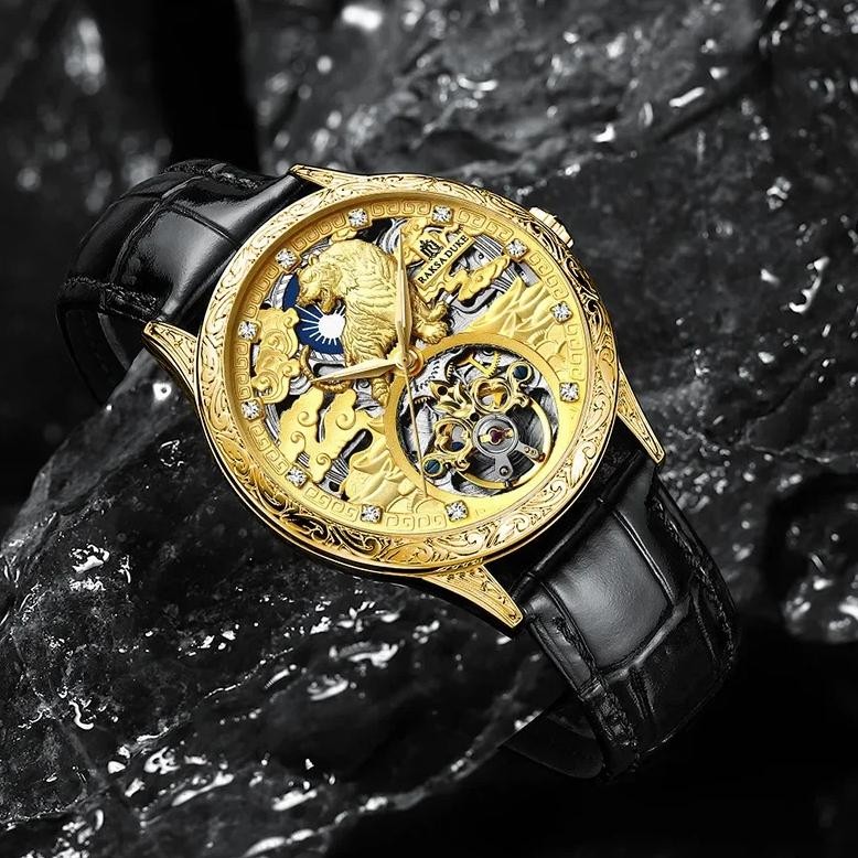 Duke Rosa Live New Mechanical Watch Genuine Leather Men's Watch Luminous Waterproof Watch Tiger Bril