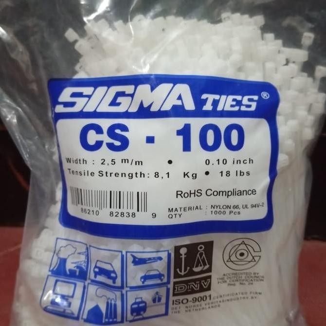 

Kabel Ties Sigma Cs 100 Isi 1000 Putih Co