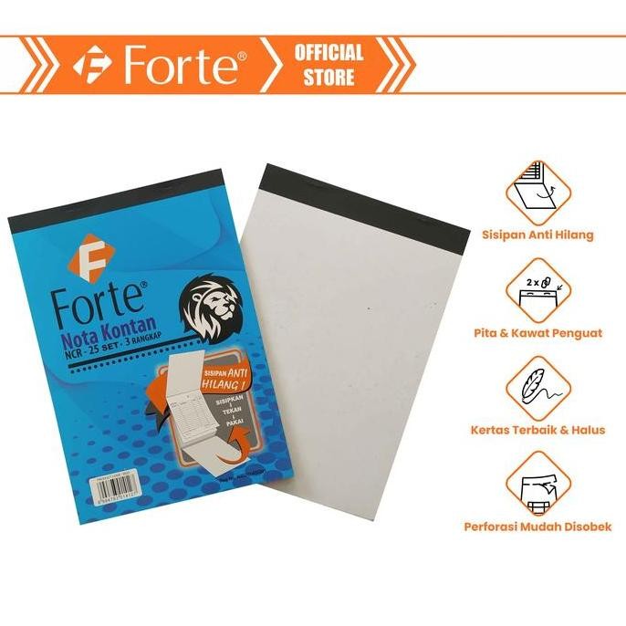 

[Forte] [10Pcs] Ncr Nota Kontan A5 3Ply B3 - Biru Co