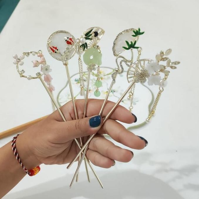 Murah Tusuk Konde Jepang Premium Hair Aksesories Oriental Chinese Costume Cosplay Tusukan Konde Kost