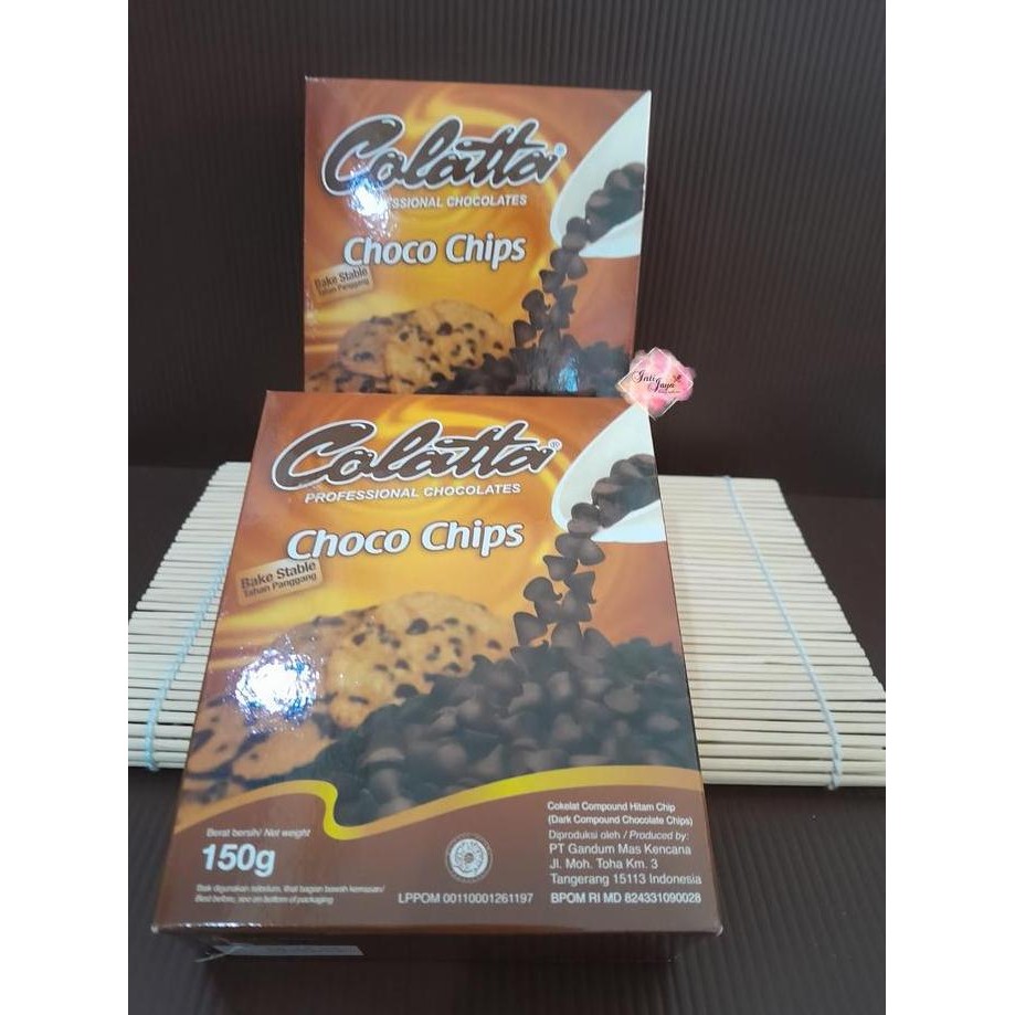 

] COLATTA CHOCO CHIPS BAKE STABLE 150 GR