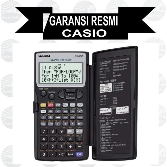 

Casio Fx 5800 P Programable Calculator / Fx5800 / Fx 5800P Resmi Casio Co