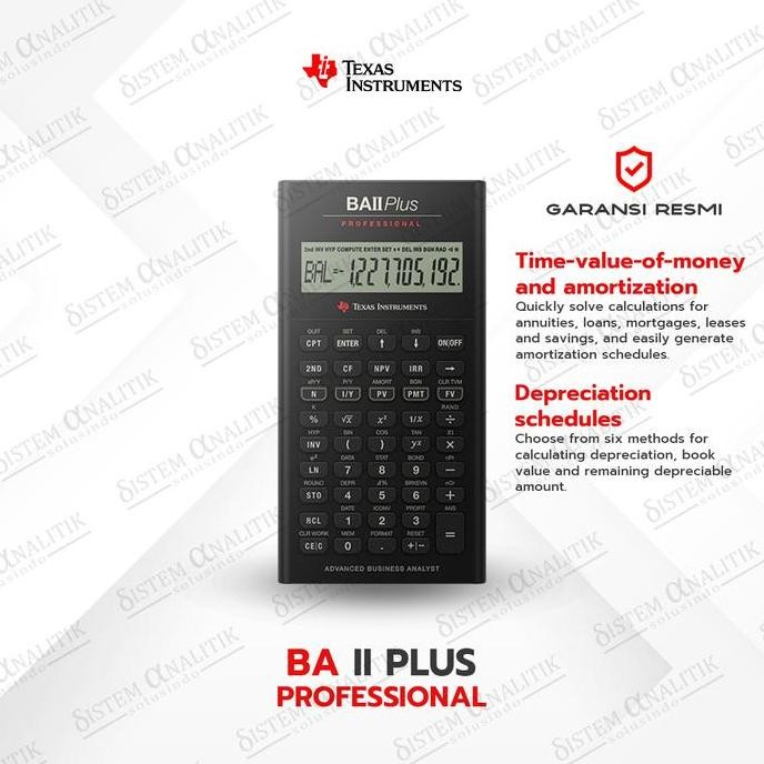 

Texas Instruments Ba Ii Plus Professional Financial Calculator Co