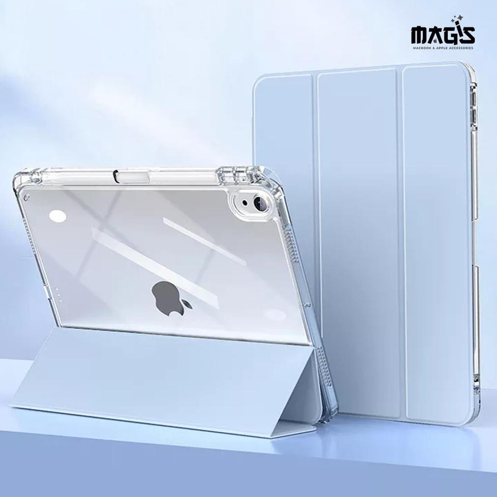 Premium Acrylic 3 Fold Case + Pen Slot Casing Akrilik Skin Tablet Apple Protective Cover With Pen Sl