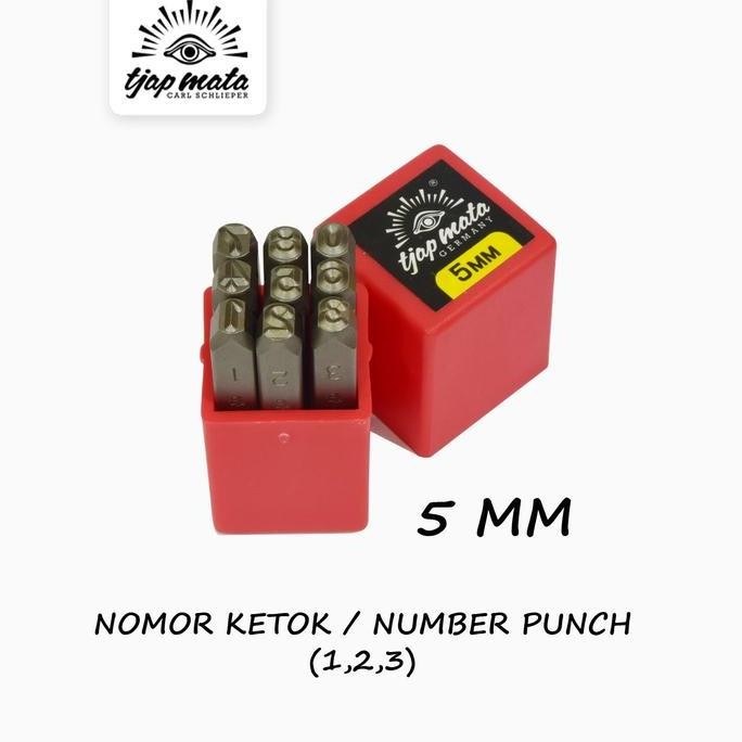 

TJAP MATA / CAP MATA Nomor / Angka Ketok / Number Punch 5 MM