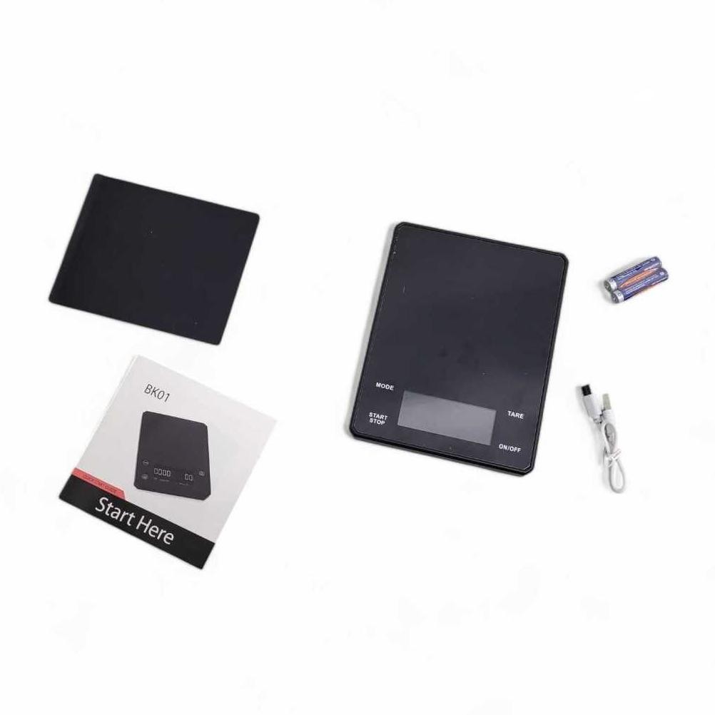 VA Timbangan Kopi Digital Timer Coffee Scale 3000g 0.1g Bahan Plastik - 250 mAh atau 2 x AAA BK01