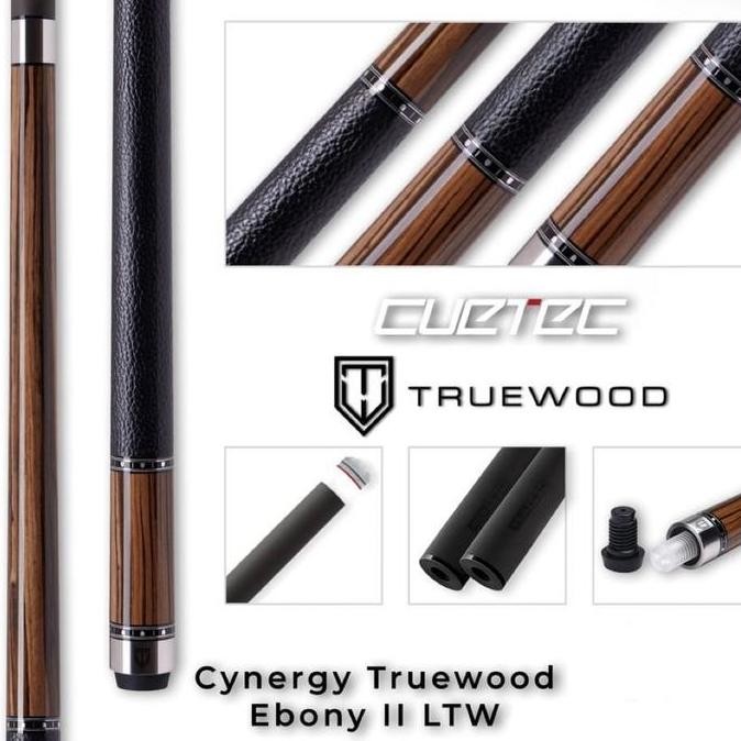 STICK BILLIARD CUETEC TRUEWOOD EBONY 2 LEATHER WRAP BRAND NEW