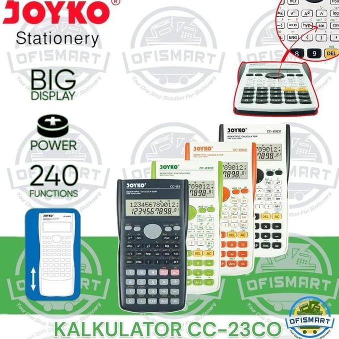 

Joyko Calculator Kalkulator Scientific 240 Functions | Cc-23Co Co