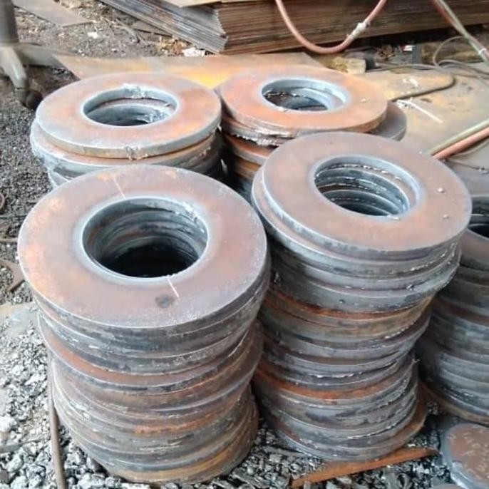 ```````] plat bulat besi hitam tebal 16mm