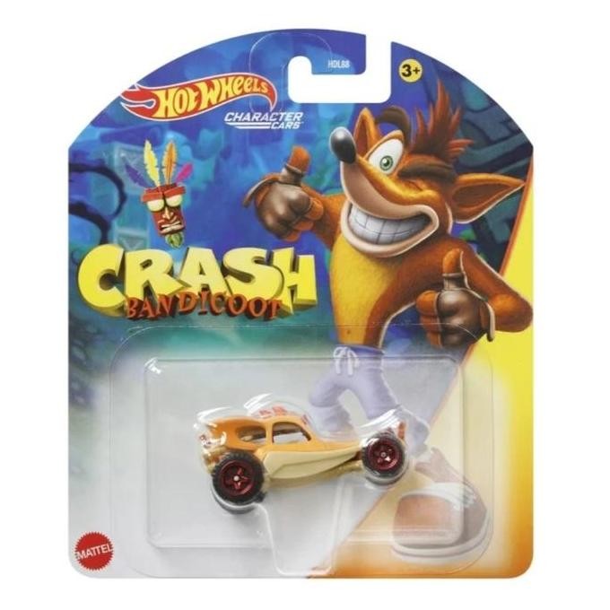 Hot wheels Character Cars Crash Bandicoot original mattel hotwheels