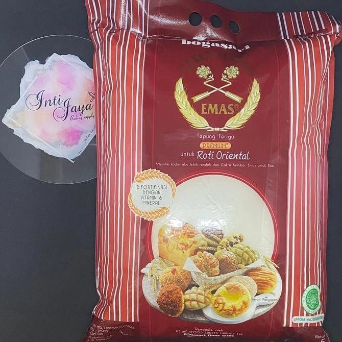 

] bogasari emas tepung terigu premium untuk roti oriental repack 1 kg