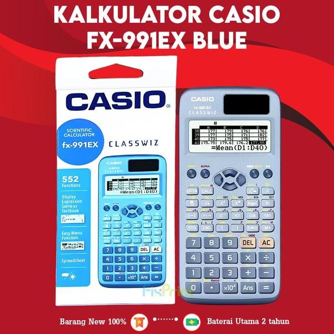 

Kalkulator Casio Fx 991 Ex Hitam Black Blue Pink , Calculator Scientific Kalkulator Ilmiah Sekolah Kuliah Standar Fx-991Ex New Original Ber Resmi Co