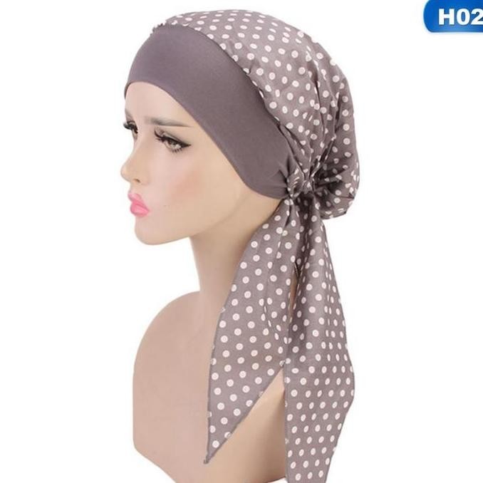 TOPI TURBAN WANITA UNTUK PENUTUP KEPALA SETELAH KEMOTERAPI KANKER HIJAB TURBAN TERBARU ASLI 100% ORI