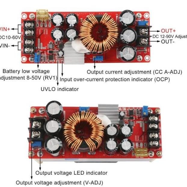 Step Up High Power DC-DC Step Up Boost Module Converter 1500W 30A murah