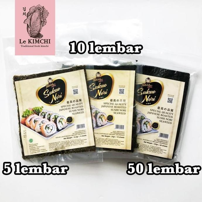 

Tokinori Sushi Nori Halal 5 Lembar Sakao Nori Rumput Laut Kimbap