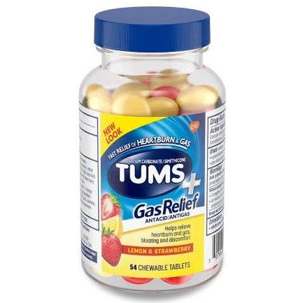 

NEW Tums | Gas Relief | Permen | Lemon & Strawberry 54 Tablets