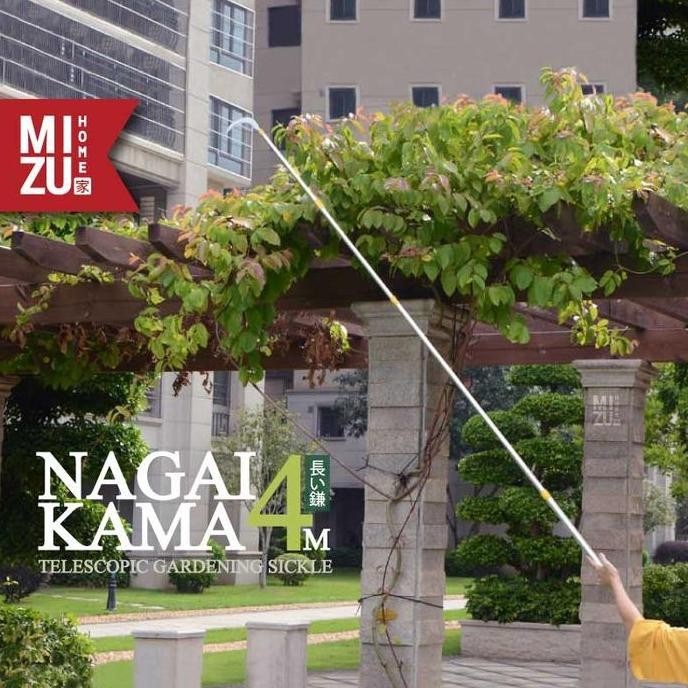 MIZU NAGAI KAMA Telescopic Sickle Pisau Sabit Panjang Potong Rumput