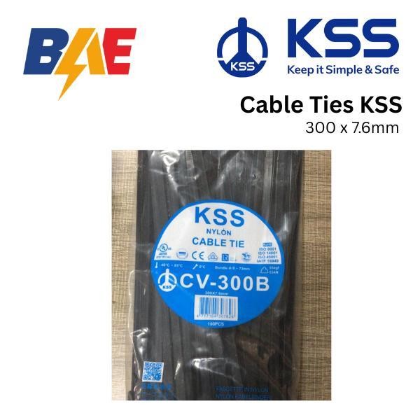 

Cable Ties / Kabel Ties Cv-300 X 7.6 Kss Warna Putih/Hitam @100Pcs
