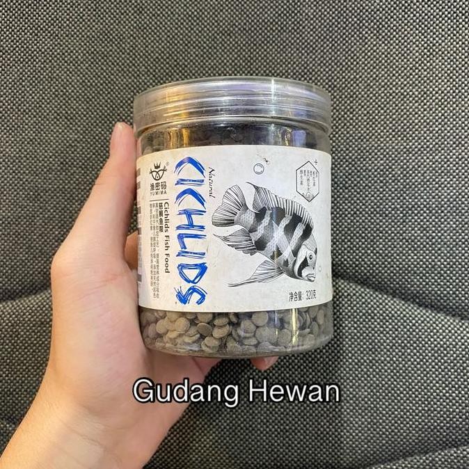 Baru YUMIMA CICHLID FOOD 320 GRAM / PAKAN IKAN SIKLIT / PAKAN CICHLID dijamin