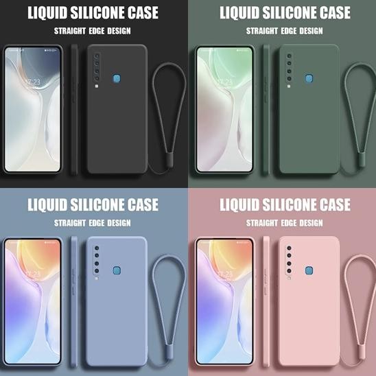 Case Samsung A9 2018 Liquid Suede Bludru LANYARD tali Casing Softcase MURAH