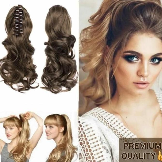 IKAT RAMBUT WIG RAMBUT PALSU KONDE CEPOL RAMBUT BERVOLUME UNTUK PESTA MS
