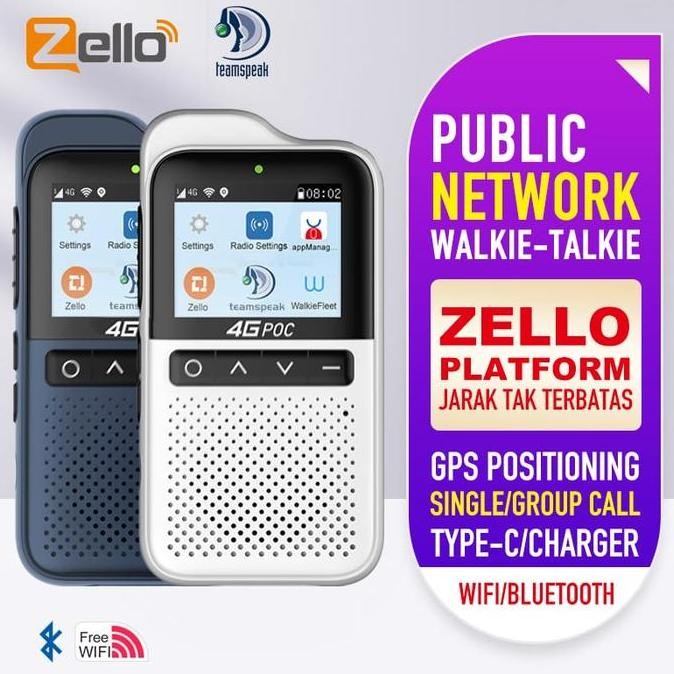 HT POC PREMIUM Walkie Talkie 4g GLOBAL WIFI Bluetooth murah