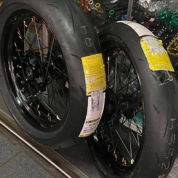 Paket ban set Supermoto crf 150 premium ban dunlop velg excel takasago