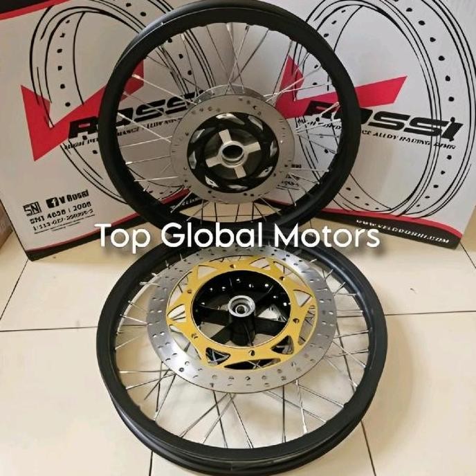 VELG NINJA 150R/RR SEPASANG ROSSI ORIGINAL RING17 DEPAN BELAKANG 1SET Motorcycle