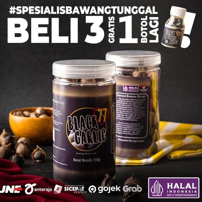

NEW Bawang Putih Hitam Tunggal - BLACK GARLIC Herbal - 350gram
