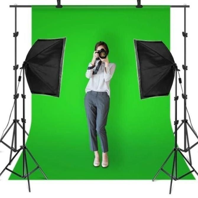 TERBARU - PAKET LENGKAP BACKDROP GREEN SCREEN 190x280m