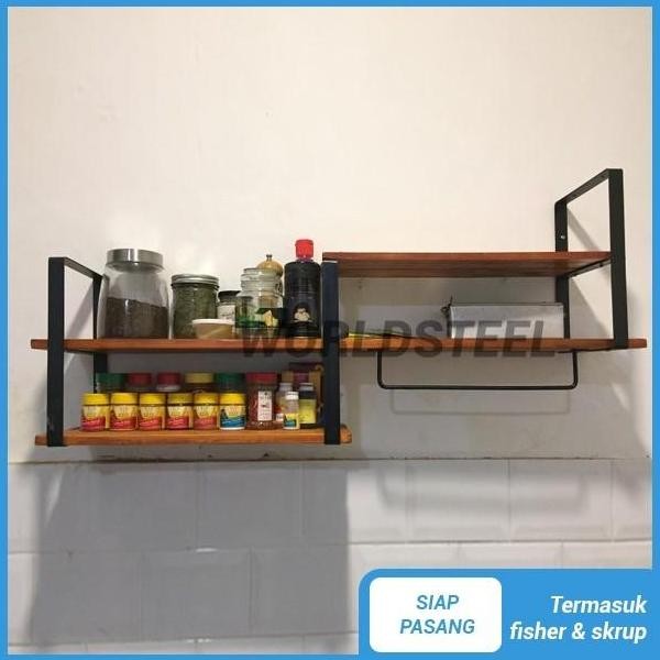 Rak Buku Besi Dinding Susun Rak Dinding Minimalis Rak Buku Besi JS