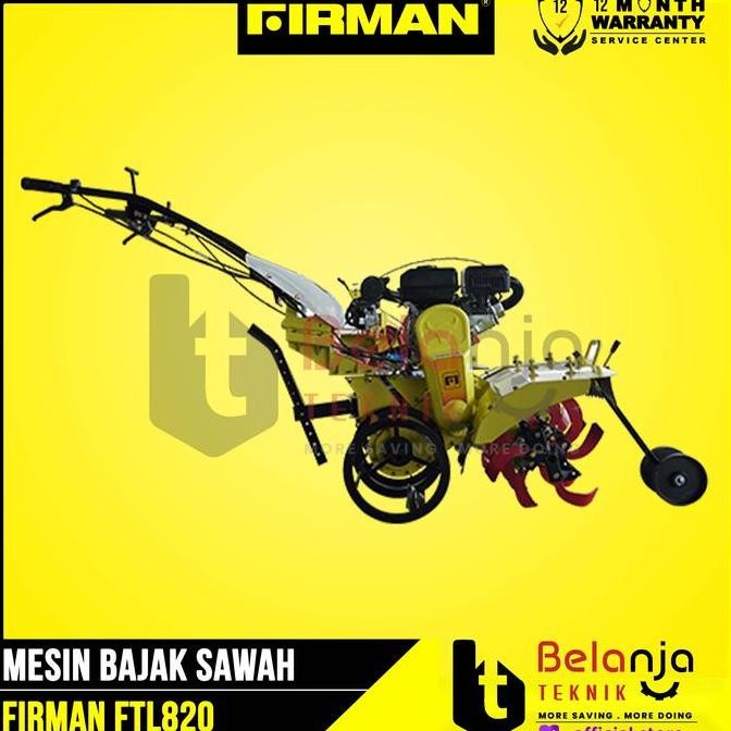 Firman Mesin Bajak Sawah Basah Kering Cultivator Tiller FTL 820 FTL820
