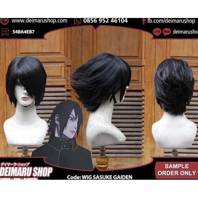 Rambut Kostum Wig Sasuke Gaiden