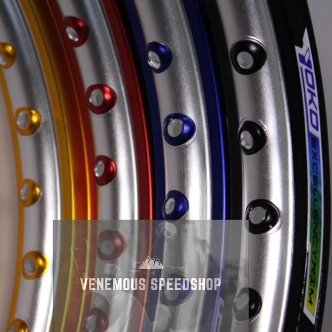Velg Yoko Alumunium Two Tone Set Ukuran 140x17-160x17 (2Pcs) Original