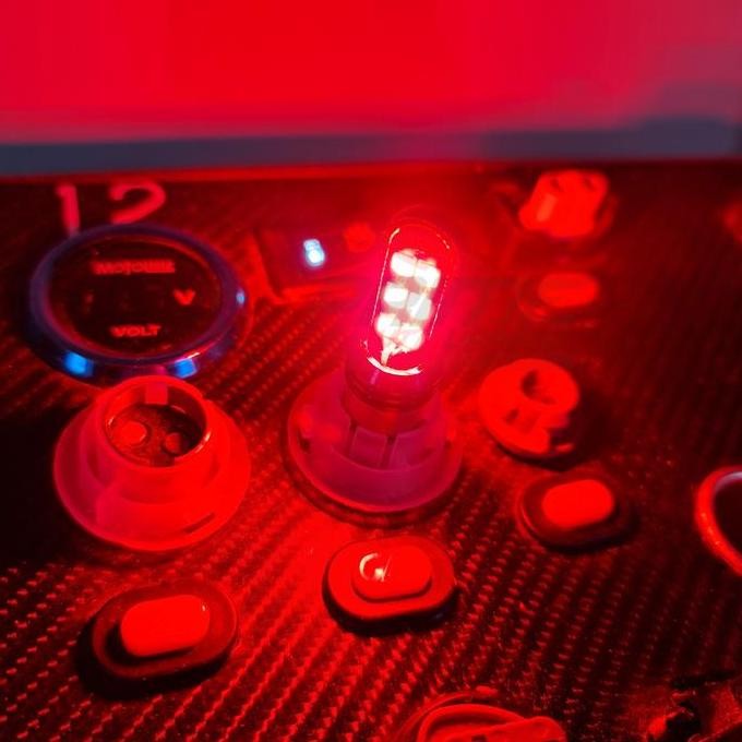 ROHS - Led Super Bright 1156 3030 12SMD NO FLASH RED/MERAH - 1 BUAH