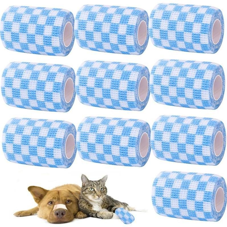 Premium Cat Dog Bandage 10cm X 4.5m Elastic Adhesive Bandage Perban Plester Anjing Kucing High Quali
