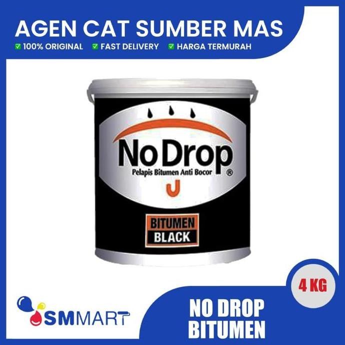BEBAS ONGKIR - CAT PELAPIS ANTI BOCOR NO DROP BITUMEN 5 KG