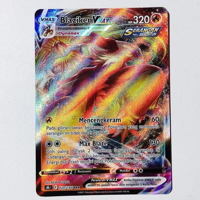 Blaziken VMAX RRR 020/184 S8b - Kartu Pokemon Indonesia