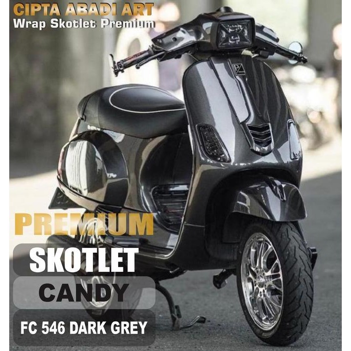 SKOTLET STIKER MOTOR GREY METALLIC CANDY SCOTLITE LIGHT GREY METALIK CANDY SKOTLET ABU GREY CANDY SC
