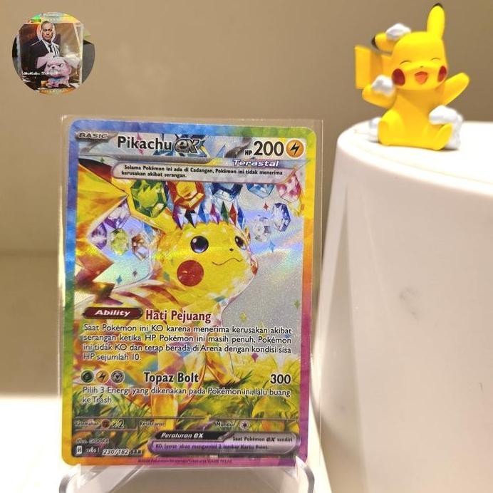 Pikachu Ex SAR sv8s kartu pokemon kilat rasi tcg indo